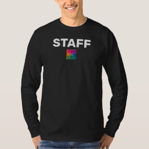 Personeelsblok Voeg hier Logo Mannen zwarte hoes t T-shirt
