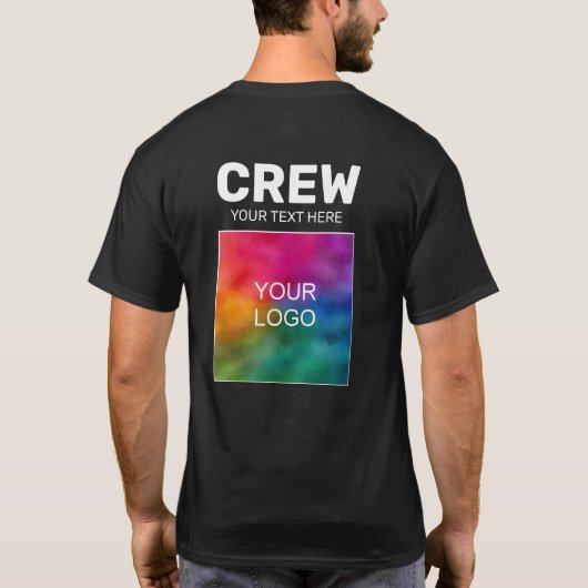 Personeelsbudget dubbelzijdig afdrukken Mannen T-shirt (Achterkant)