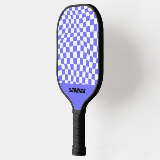 Personeelscontrole| Paars en wit Pickleball Paddle (Links)