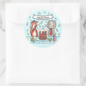 Personeelsdieren Ronde Sticker (Tas)