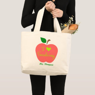 Personeelsdocent Apple Grote Tote Bag