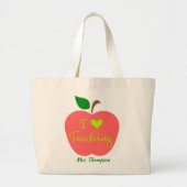 Personeelsdocent Apple Grote Tote Bag (Voorkant)