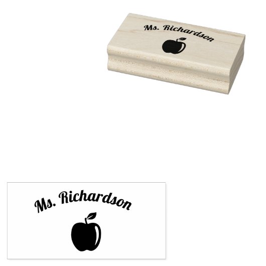 Personeelsdocent Apple Rubberstempel (Gestempeld)