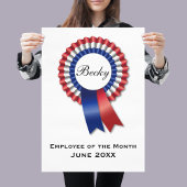Personeelserkenningsprijs - Rood Wit & Blauwe Roze Poster