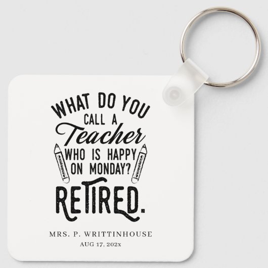 Personeelsformatie Opleiding in ruste Sleutelhanger (Achterkant)