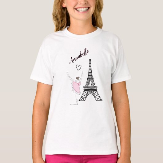 Personeelsformatie Paris Ballerina Eiffel Tower Ba T-shirt (Voorkant)