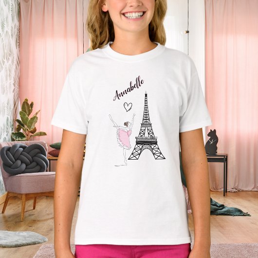 Personeelsformatie Paris Ballerina Eiffel Tower Ba T-shirt