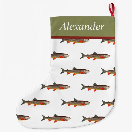 Personeelsformatie Vissenvakantie Bruine forel L Grote Kerstsok (Achterkant)