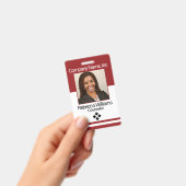 Personeelsfoto Badge - Donkerrood (Handheld)