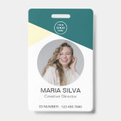 Personeelsfoto Barcode Titel & Naam Bedrijfsidenti Badge (Voorzijde)