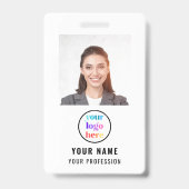 Personeelsfoto bedrijfs-ID-beveiligingsbadge Badge (Voorzijde)