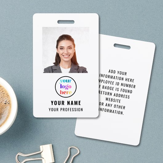 Personeelsfoto bedrijfs-ID-beveiligingsbadge Badge