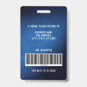 Personeelsfoto Blauwe Grunge Gradiënt Zakelijk Badge (Achterkant)