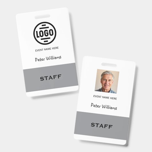 Personeelsfoto ID-badge pas Badge (Voor- en achterkant)