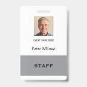 Personeelsfoto ID-badge pas Badge (Achterkant)