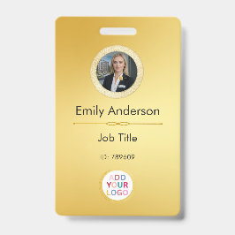 Personeelsfoto ID-badge, voeg uw bedrijfslogo QR t Badge