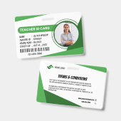 Personeelsfoto ID-badge voor docenten Badge (Voor- en achterkant)