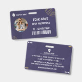 Personeelsfoto ID-badge voor docenten Badge (Voor- en achterkant)