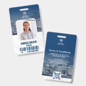 Personeelsfoto ID-badge voor docenten Badge (Voor- en achterkant)
