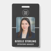 Personeelsfoto ID-barcode Badge (Voorzijde)
