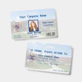 Personeelsfoto-ID, bedrijfs/campus fotobarcode Badge (Voor- en achterkant)