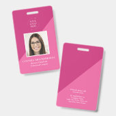 Personeelsfoto ID-bedrijfsbadge Badge (Voor- en achterkant)