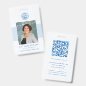 Personeelsfoto ID Bedrijfsbeveiliging QR-code Badge (Voor- en achterkant)