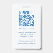 Personeelsfoto ID Bedrijfsbeveiliging QR-code Badge (Achterkant)