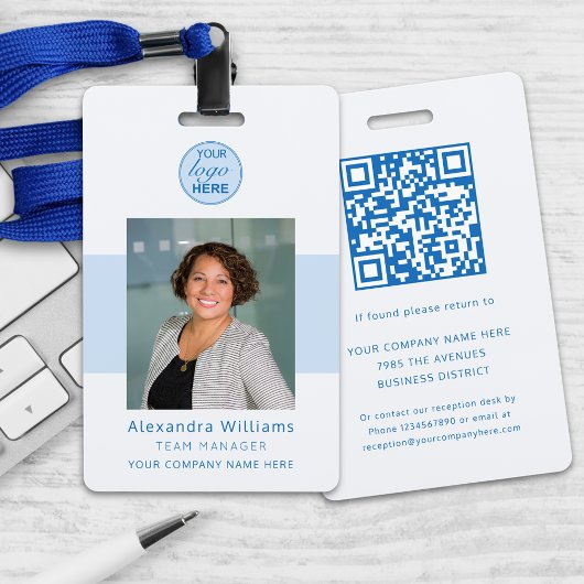 Personeelsfoto ID Bedrijfsbeveiliging QR-code Badge