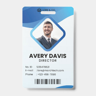 Personeelsfoto ID bedrijfsbeveiligingsbadge Badge