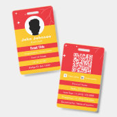 Personeelsfoto id bedrijfsbeveiligingsbadge badge (Voor- en achterkant)