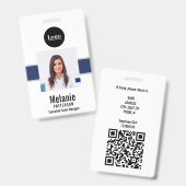 Personeelsfoto ID-bedrijfsbeveiligingsbadge Badge (Voor- en achterkant)