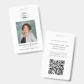 Personeelsfoto ID Bedrijfslogo QR-code Beveiliging Badge (Voor- en achterkant)