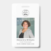 Personeelsfoto ID Bedrijfslogo QR-code Beveiliging Badge (Voorzijde)