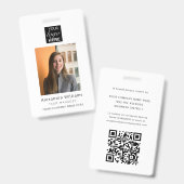 Personeelsfoto ID Bedrijfslogo QR-code Beveiliging Badge (Voor- en achterkant)