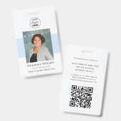 Personeelsfoto ID Bedrijfslogo QR-codebeveiliging Badge (Voor- en achterkant)
