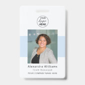 Personeelsfoto ID Bedrijfslogo QR-codebeveiliging Badge (Voorzijde)