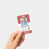Personeelsfoto ID-kaart Barcode Logo Rectory Rood  Badge (Handheld)