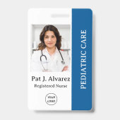 Personeelsfoto-ID met aangepaste details Badge (Voorzijde)