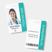 Personeelsfoto-ID met aangepaste details Badge (Voor- en achterkant)