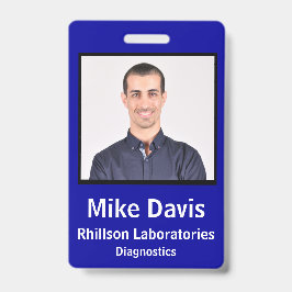 Personeelsfoto-ID met aangepaste details Badge