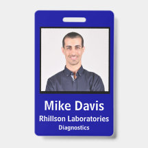 Personeelsfoto-ID met aangepaste details