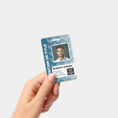 Personeelsfoto-ID - moderne chevron, logostreepjes Badge (Handheld)