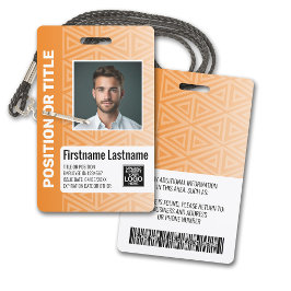 Personeelsfoto ID - moderne stam, logo streepjesco Badge