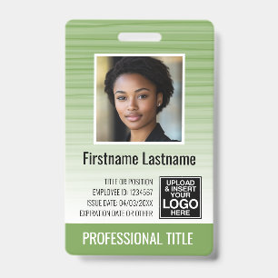 Personeelsfoto ID - moderne strepen, logo, streepj Badge