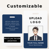 Personeelsfoto ID Naam Barcode Logo Bedrijfslogo Badge