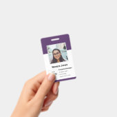 Personeelsfoto ID Paars Badge (Handheld)