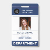 Personeelsfoto-ID QR CODE bedrijfsveiligheid Badge (Voorzijde)