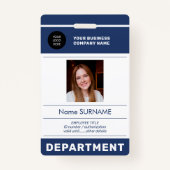 Personeelsfoto-ID QR CODE bedrijfsveiligheid Badge (Voorkant)