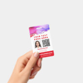 Personeelsfoto ID QR-code Rood Badge (Handheld)